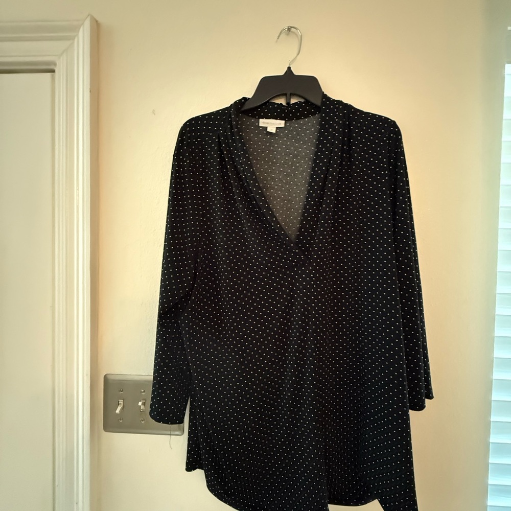 Charter Club Black and White Polka Dot Blouse